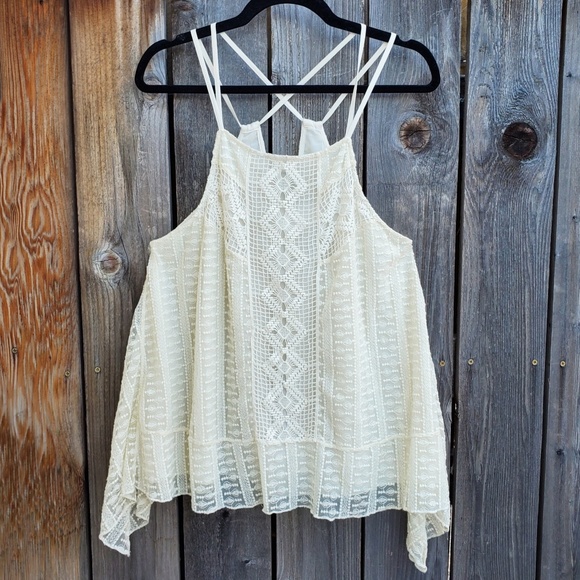 Alice + Olivia Tops - NWT Alice + Olivia Cream Ravenna Lace Tank